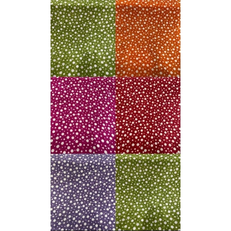 Kain Bahan Sifon Fine ( Chiffon Fine)  Motif Polkadot