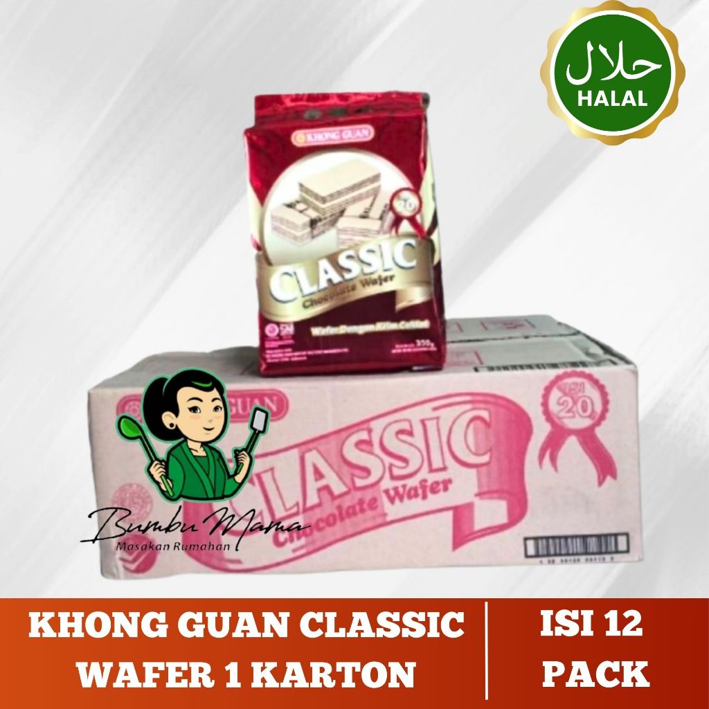 

Khong Guan Classic Wafer Choco 350gram - 1 Karton isi 12 Pack