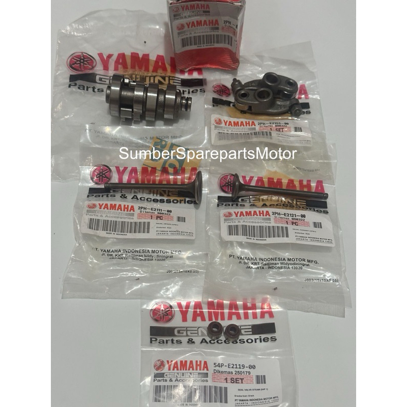 Paket Komplit Noken as + uk Klep + Klep Set Payung + Seal Klep Mio M3 Soul GT 125 Fino 125 Xride 125