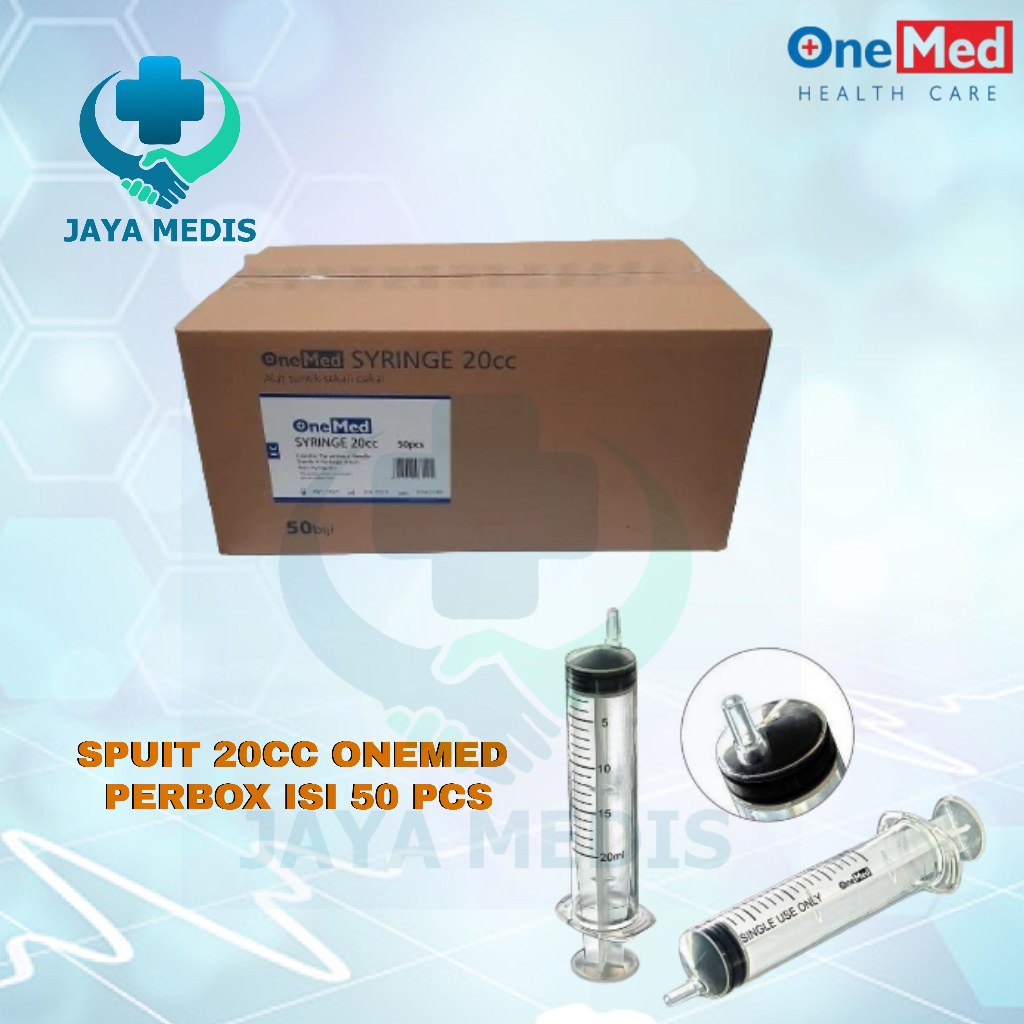 Spuit 20cc onemed Syringe 20ml perbox isi 50pcs onemed