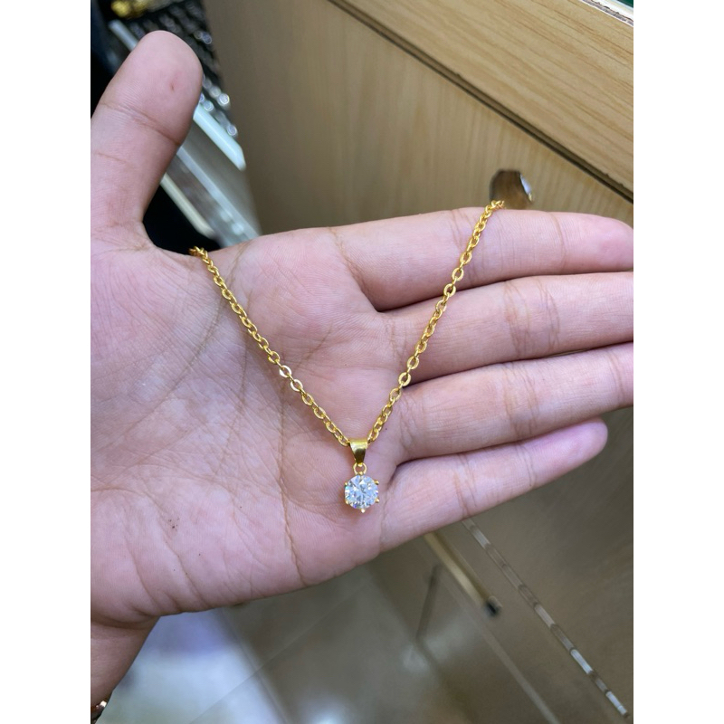kalung + lionting emas kadar 375%/8k