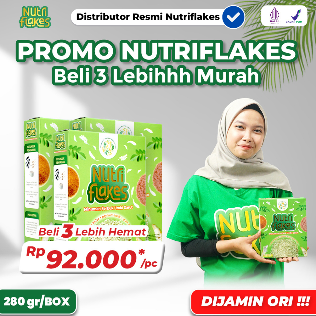 

Nutriflakes - Minuman Serbuk Sehat Solusi Untuk Asam Lambung Maag & Tungkak Lambung Diet Alami