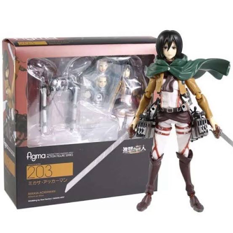 action figure figma attack on titan mikasa ackerman 203