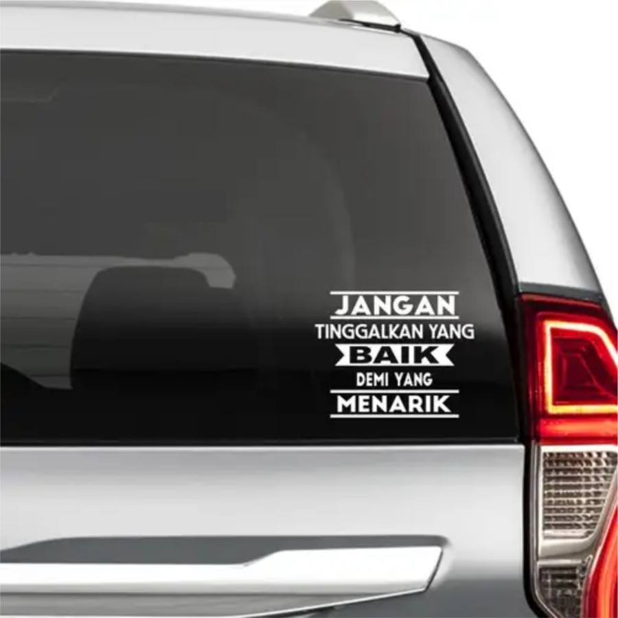 CUTTING STICKER KACA MOBIL KATA-KATA UNIK LUCU STIKER MOBIL KEREN