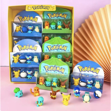 

Penghapus Pensil Pokemon Set 4 Eraser Alat Tulis Premium - Pikachu Dkk