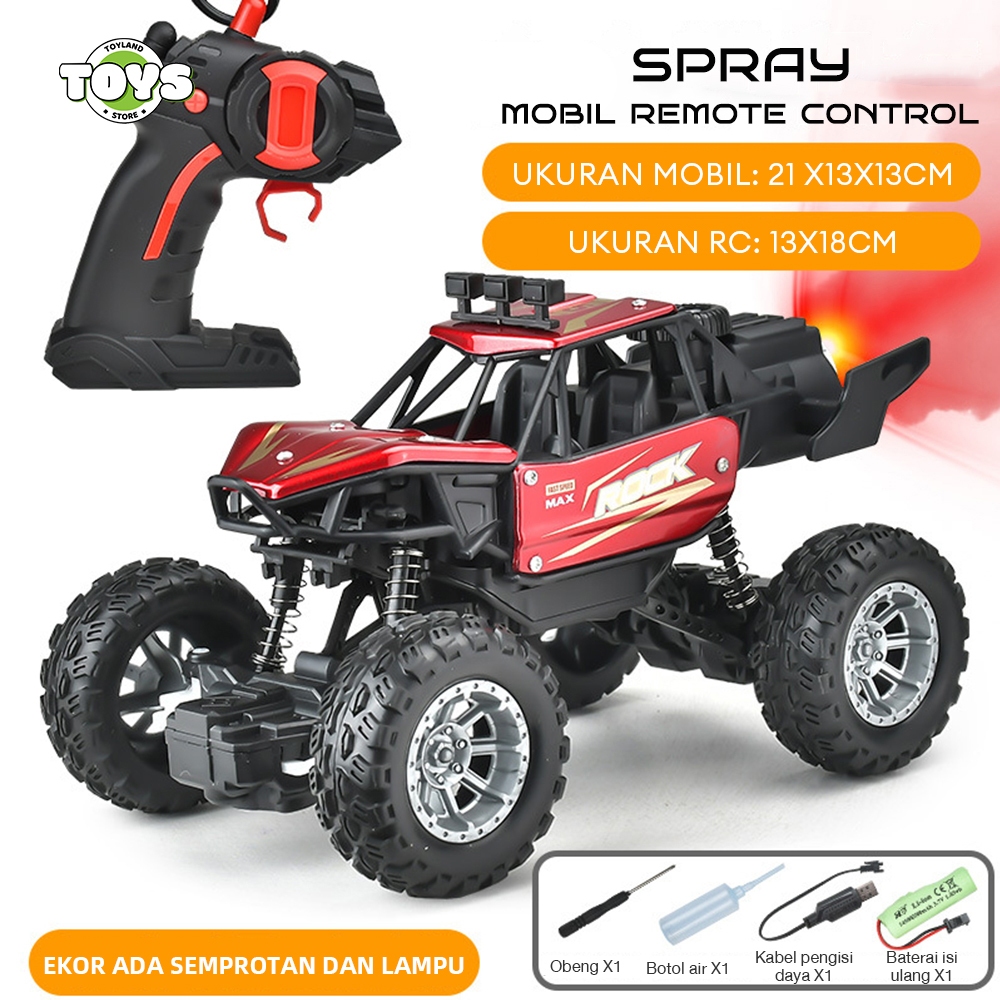Mobil Remote Control Offroad Besar RC Spray Alloy Jeep Remote Kontrol Rock Crawler Mobil Mobilan 2WD