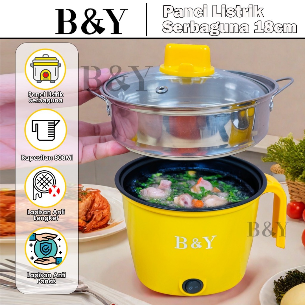 PANCI LISTRIK SERBAGUNA BEBEK KUNING 0.8 L / ELEKTRIK COOKER MULTIFUNGSI / NEWSTYLE PANCI LISTRIK