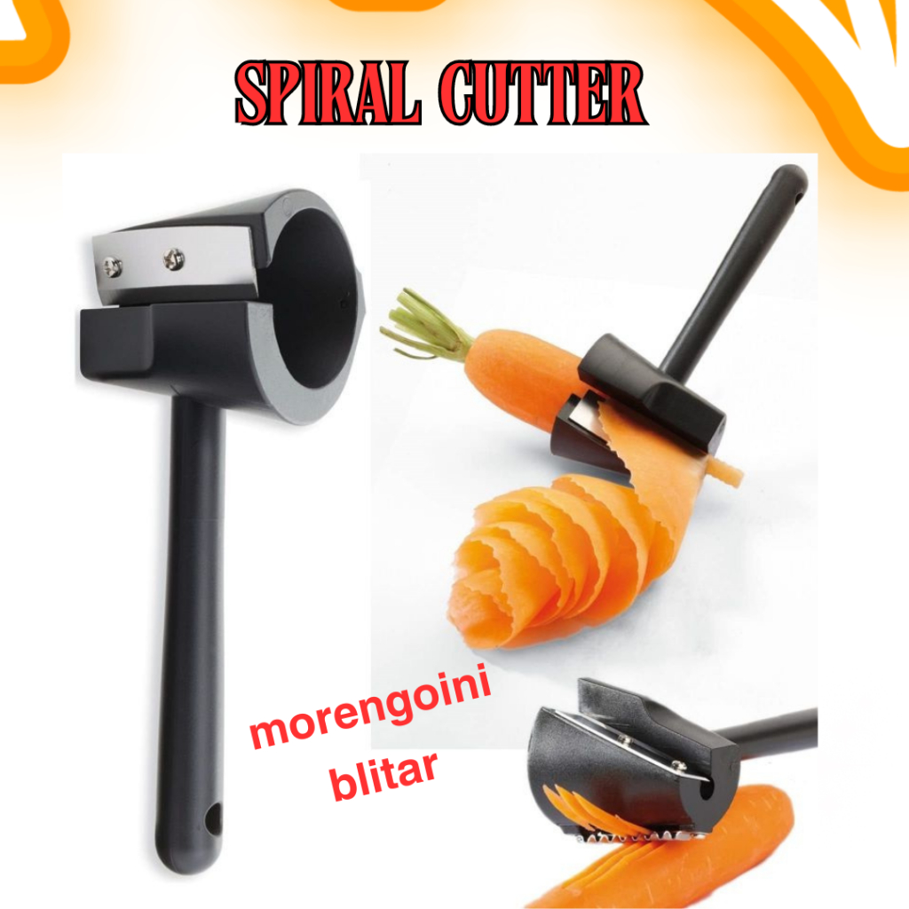 

Spiral Cutter | Alat Garnis Hias Rautan Spiral Wortel Timun Sayur Bahan Stainless