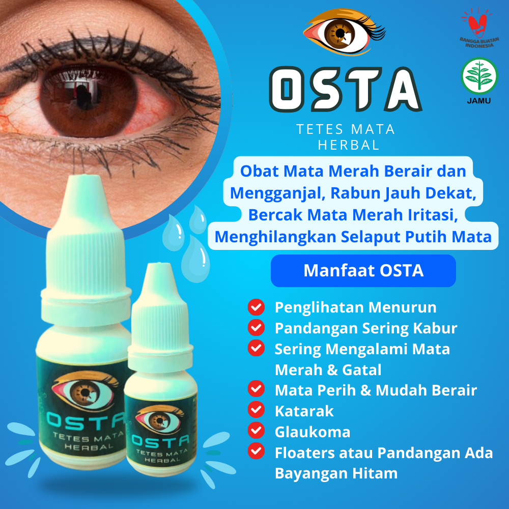 Obat Mata Merah Berair dan Mengganjal, Rabun Jauh Dekat, Bercak Mata Merah Iritasi, Menghilangkan Se