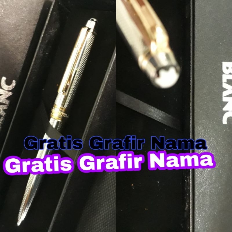 

Pulpen ballpoint rollerball mewah Montblanc gratis grafir nama