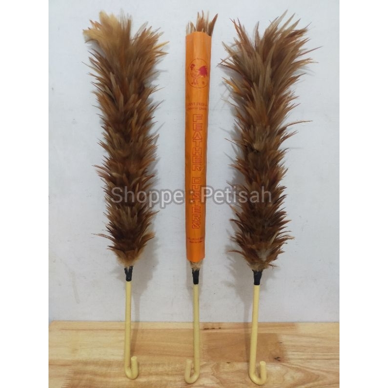 Kemoceng Bulu Ayam Premium Import Size S / Bulu Ayam Pembersih Debu / Feather Duster / Kemoceng Mobi