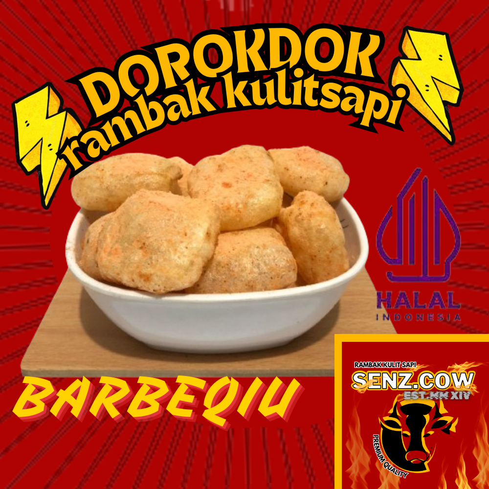 

rambak kulit sapi cemilan enak lezat murah BARBEQIU