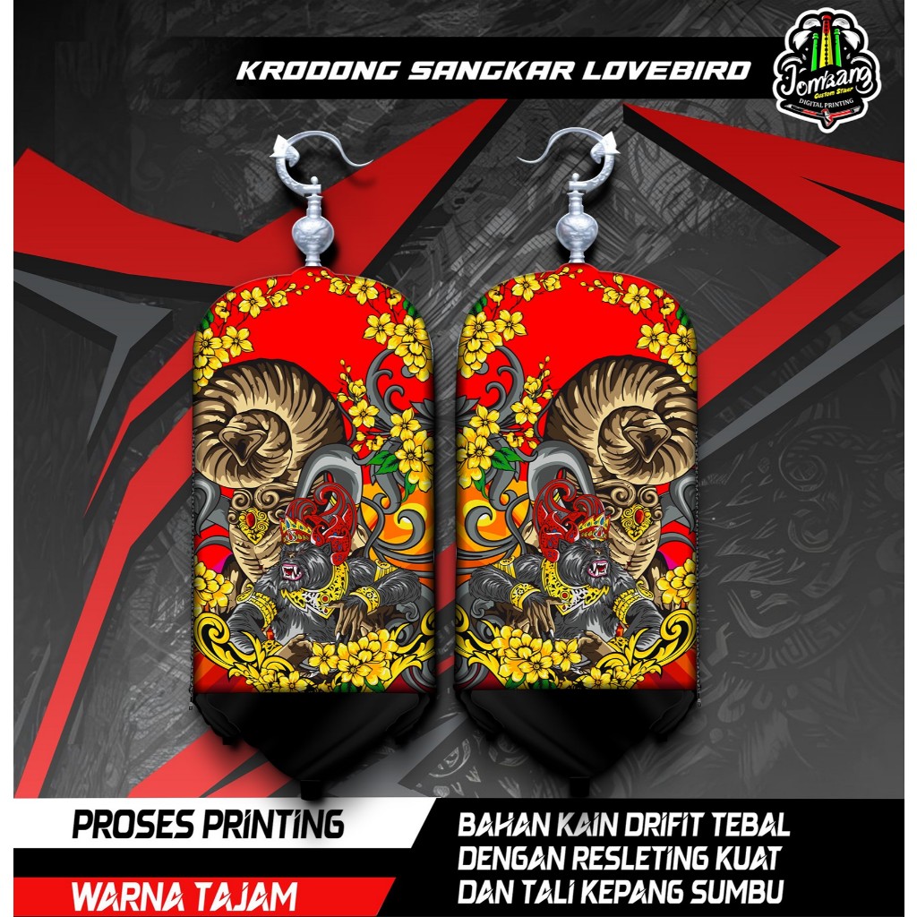 Krodong Sangkar Burung Kapsul Bahan Drifit Double Resleting Custom Ukuran 100x70 cm