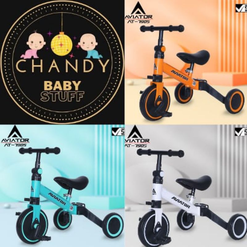 SEPEDA ANAK RODA TIGA AVIATOR AT 7905, ET 5511 LAMPU , AT 7906, ET 5512