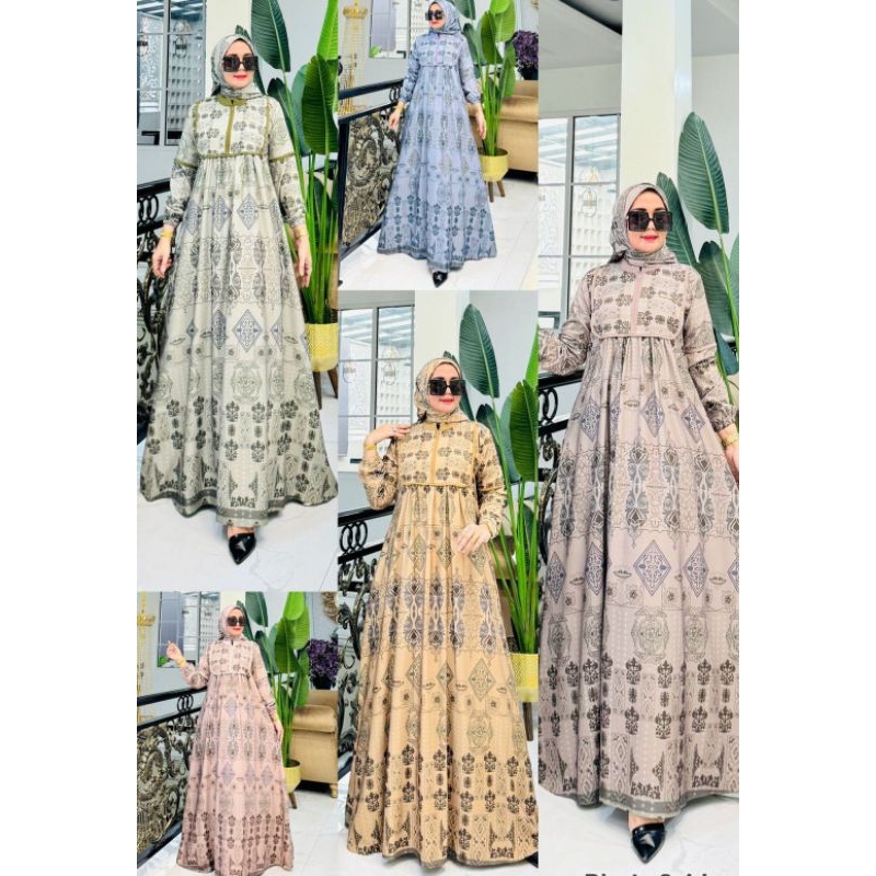 SORAYA SERIES  GAMIS SYAR'I TERBARU PREMIUM COTTON MAMBA BY SAFEERA SYARI