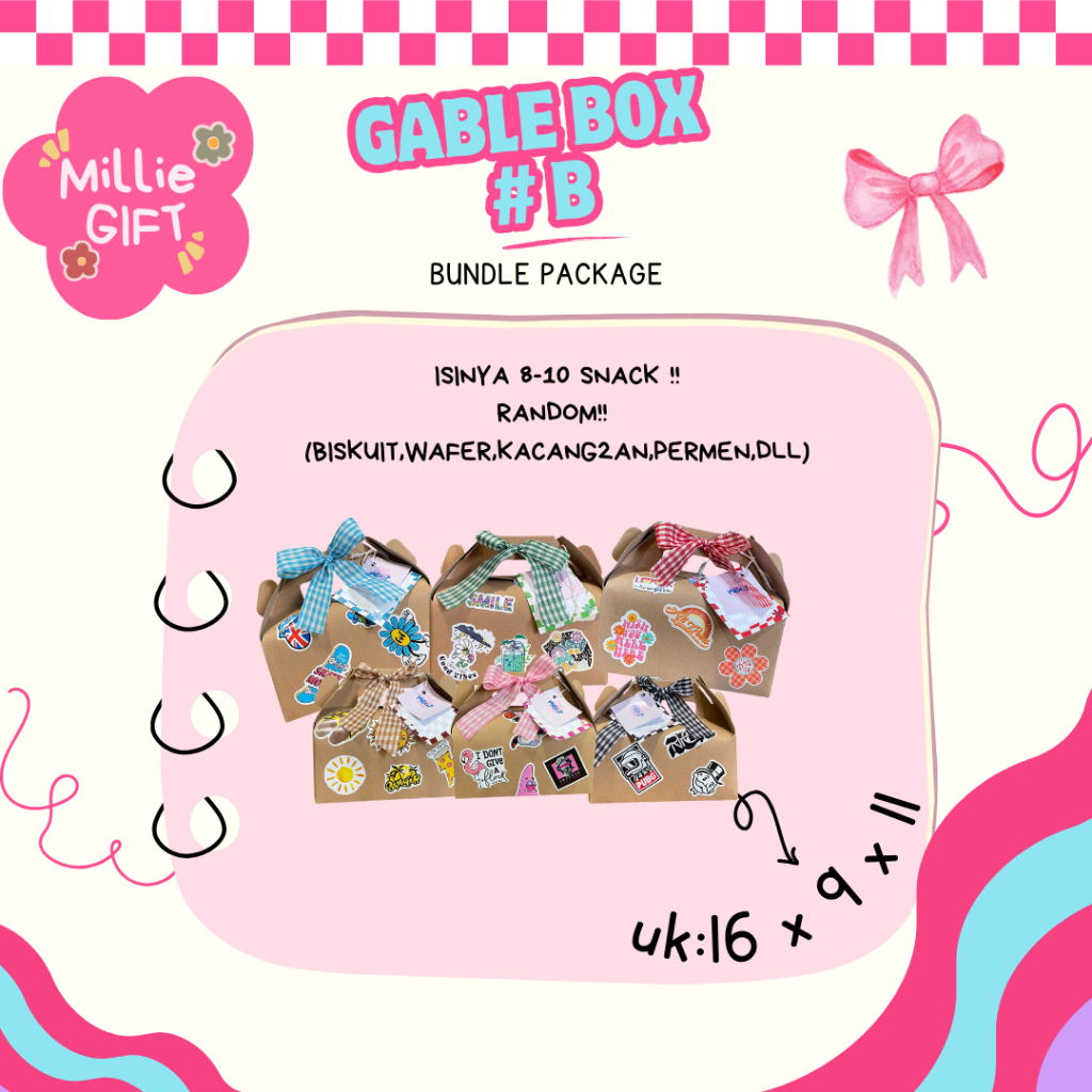 

KRAFT GIFT BOX (Gable Snack Box)| Hampers Ulang Tahun, Snack Box, Rapat, Seminar, Kompre, Dan Wisuda