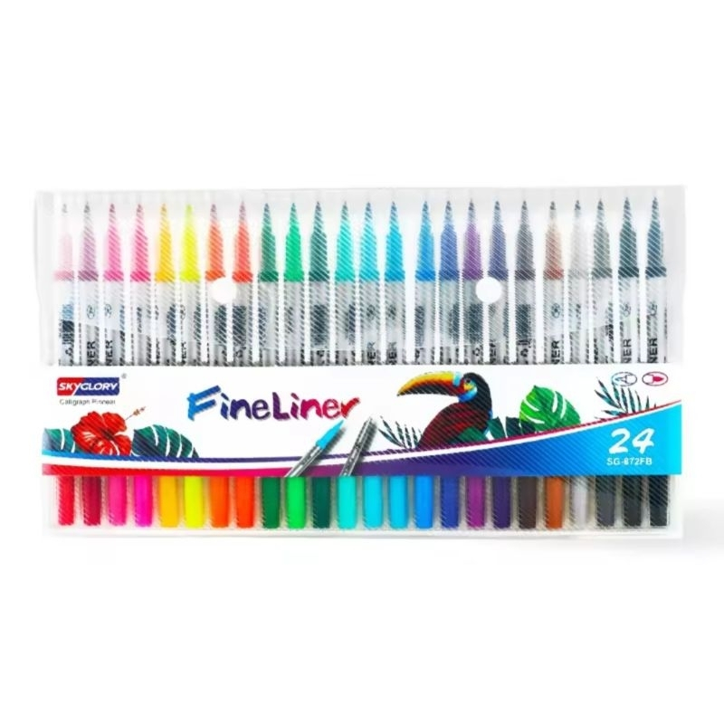 

Fineliner Skyglory isi 24 Two in One (Spidol Warna Warni)