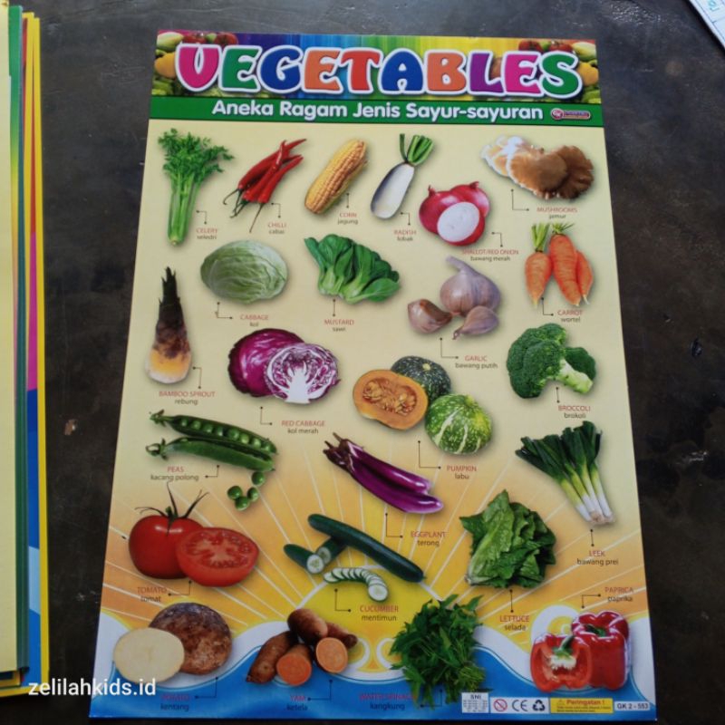 Poster sayur sayuran