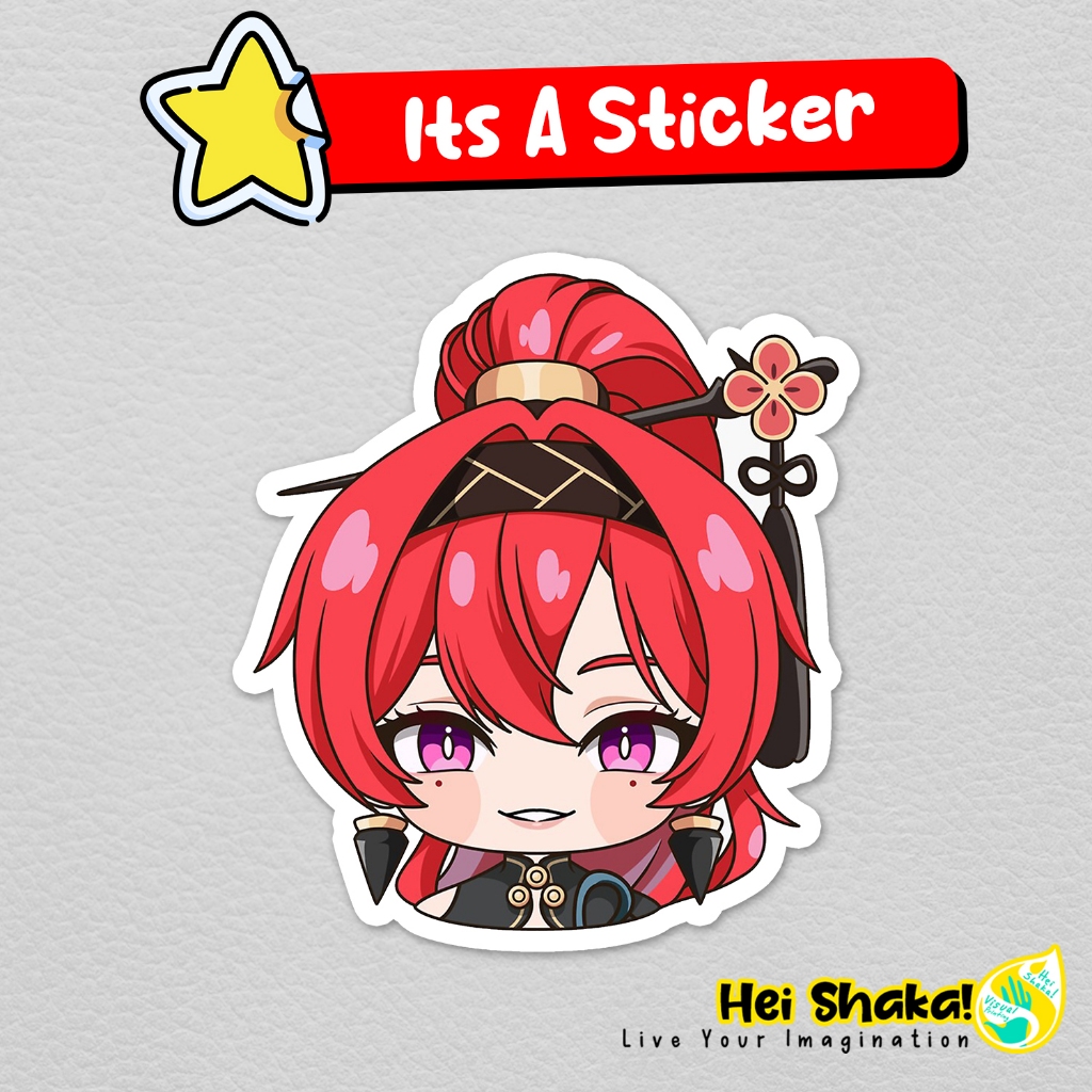 

Stiker Wuthering Waves Yinlin Chibi Sticker Gaming Game Vinyl Anti Air
