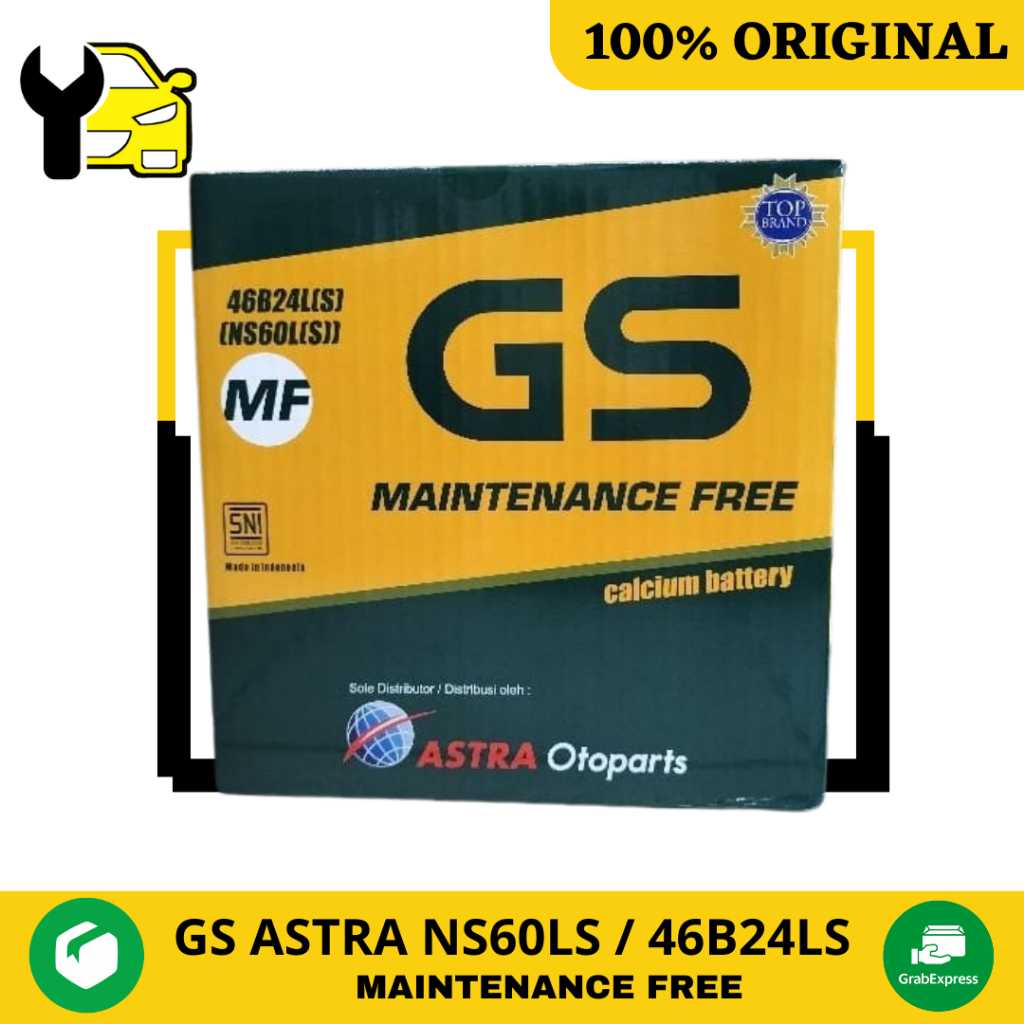AKI MOBIL TOYOTA YARIS, NEW VIOS, SIENTA GS ASTRA NS60LS AKI KERING ORIGINAL