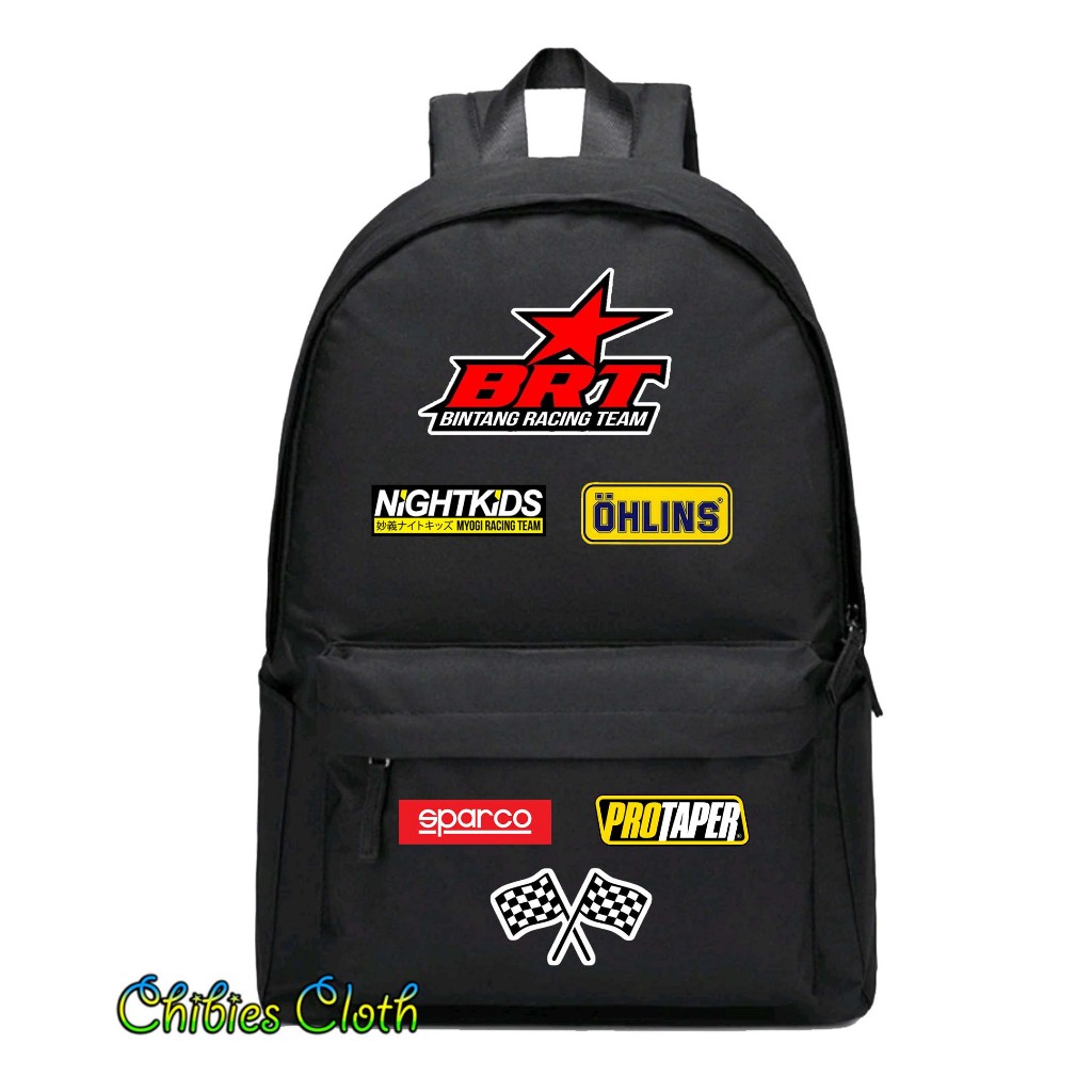 Tas Ransel BRT Bintang Racing Team / Tas Ransel Multifungsi Racing / Tas Pria Wanita Bisa Custom Log