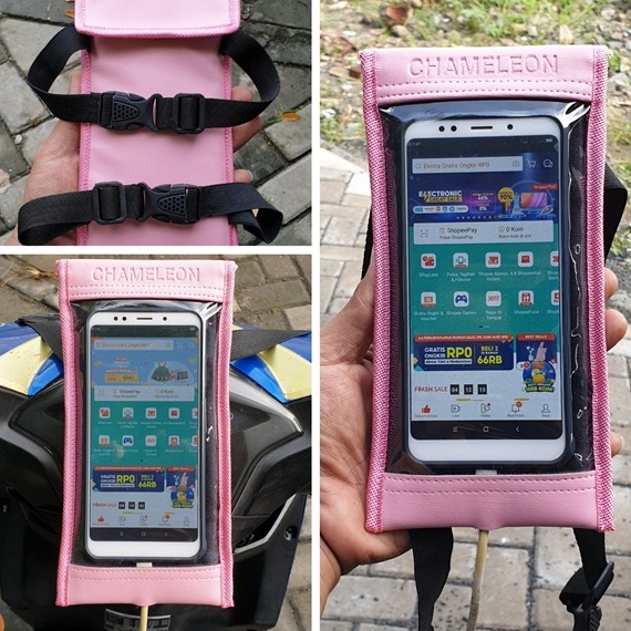 Jangan Ketinggalan order holder hp motor WATERPROOF Holder HP STANG Motor tas Hp MOTOR Phone Holder 