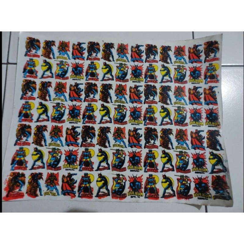 

gambaran poster sticker superhero jadul new old stock 1 set isi 3 lembar harga @15k