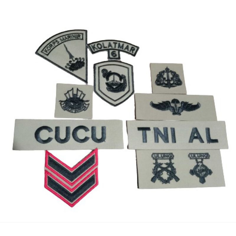 (mika)bordir nama seragam TNI al