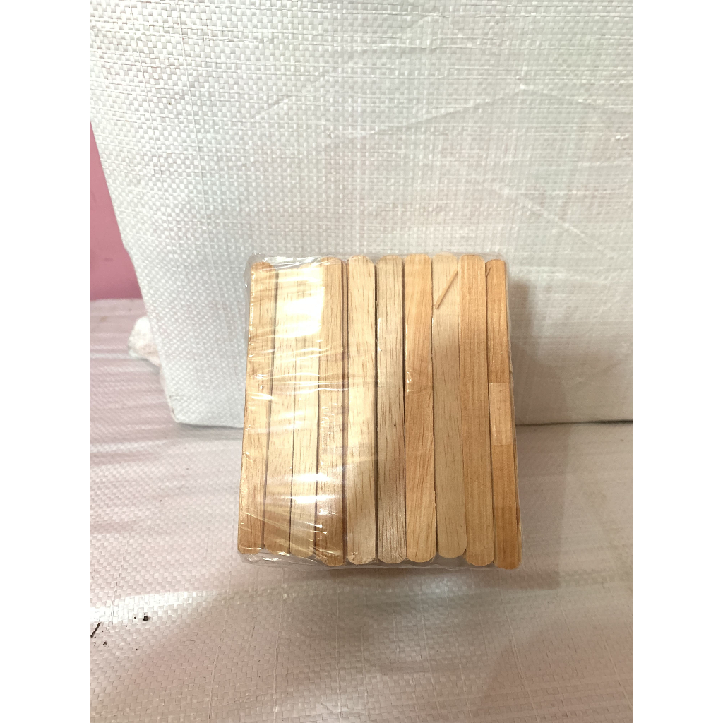 Grosir Stik Kayu Polos KW 2 Stik Es Krim/Stik Nugget/Stik Jelly/Stik Kerajinan Tangan Murah 1 Pack 5