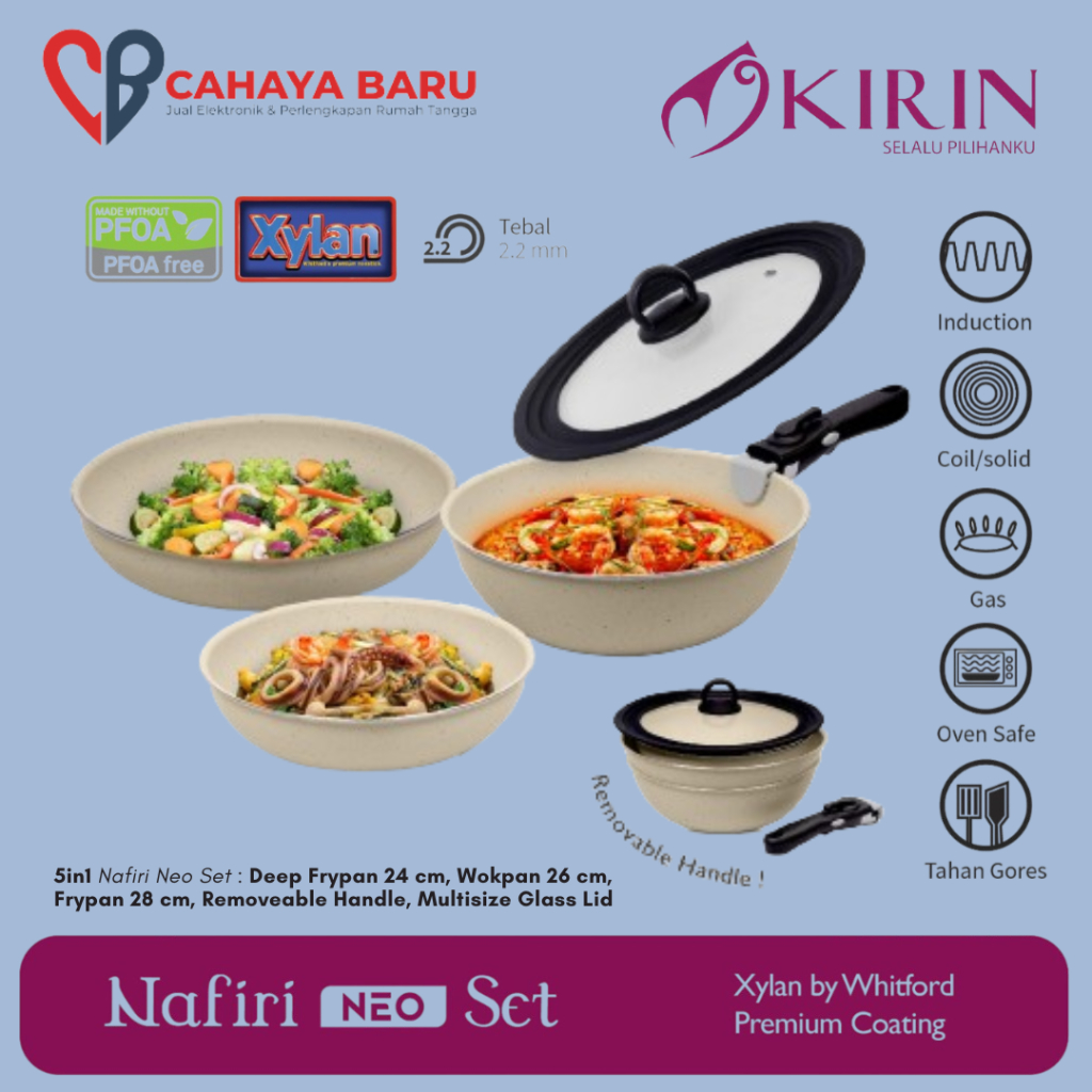 KIRIN NAFIRI NEO SET RHGL l Wajan Removable Handle