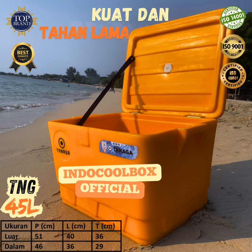 Cooler Box Tanaga 45 Liter Termos Es Kotak Tempat Es Batu Minuman Dingin Coolbox Ice Box Sterofoam
