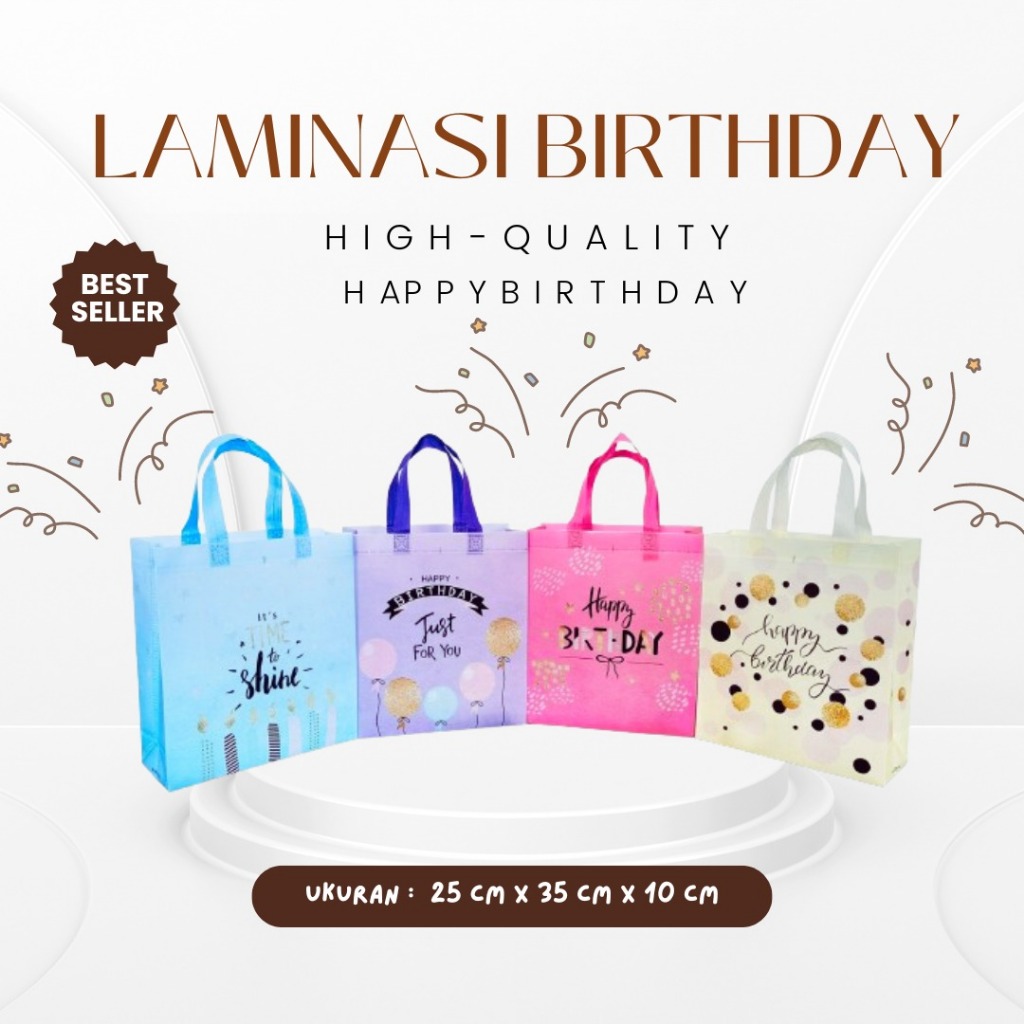 

Goodie bag Karakter ANAK dan BATIK LAMINASI 25x35x10 Box Bag [LUSINAN 12pcs] tas hampers / tas Spunbond