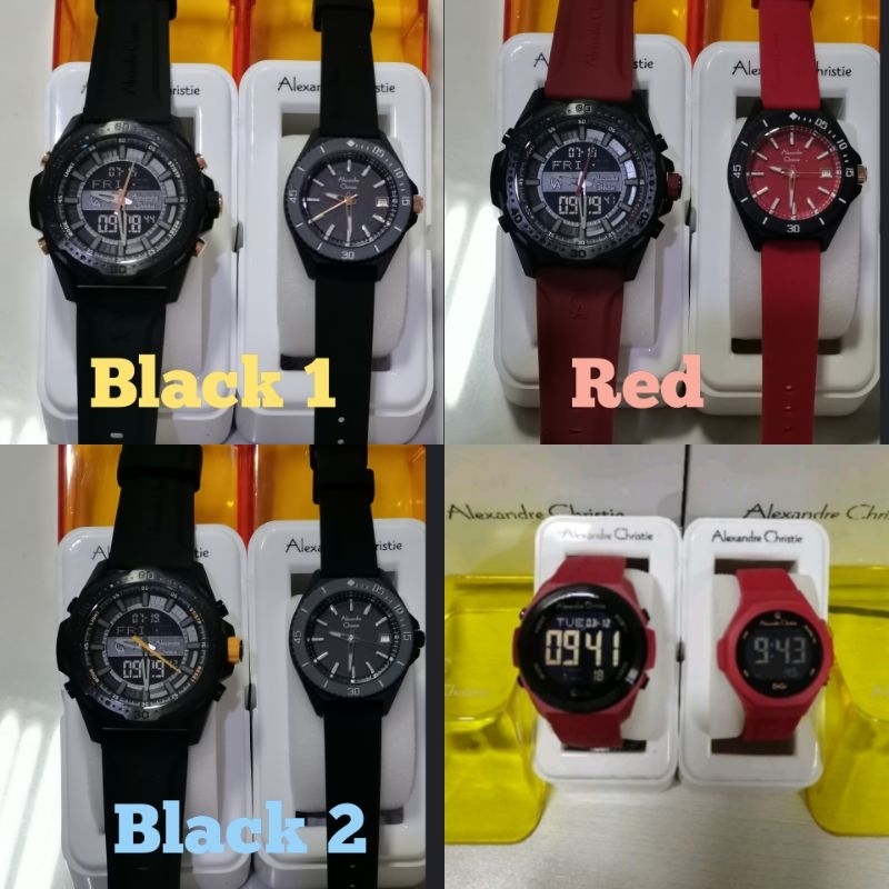 Jam tangan Couple Alexandre Christie Ac 6649 - Ac 2a02 / Ac 9370 - Ac 2b34 /  Ac 9377 / Ac 9347 - Ac