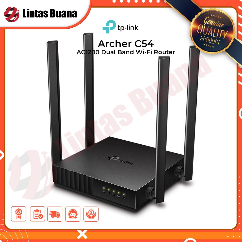Tp-Link Archer C54 AC1200 Dual-Band Wi-Fi Router - TpLink Archer C 54