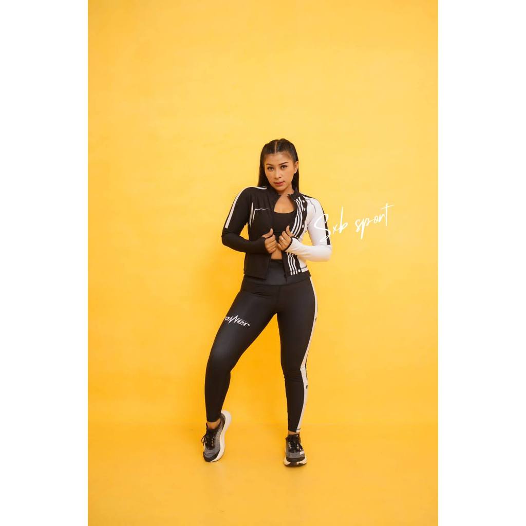 BAJU SENAM SXB POWER ACTIVE ELEVEN JACKET CROP AND LEGGING
