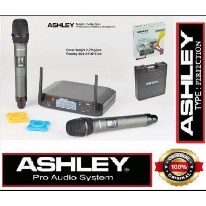 Mic Microphone Wireless Ashley Perfection Handheld Original TERBAIK