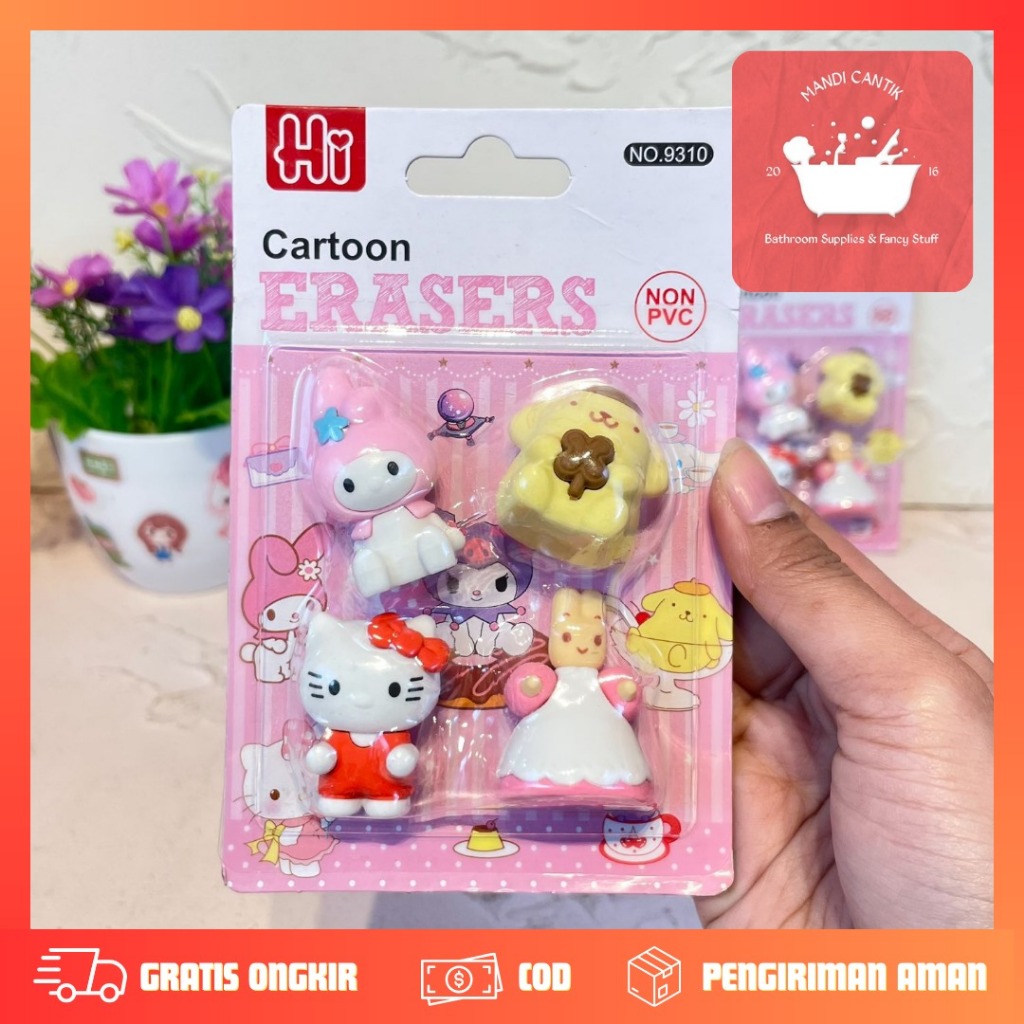 

PENGHAPUS PAPAN SANRIO 1 SET ISI 4 PCS ER-1429 ERASER HAPUSAN LUCU IMUT KADO UNIK COD