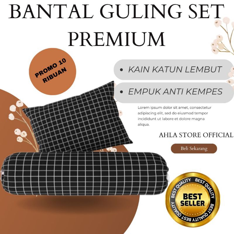 BANTAL GULING PREMIUM UKURAN DEWASA/BANTAL GULING PAKET SET PREMIUM EMPUK LEMBUT