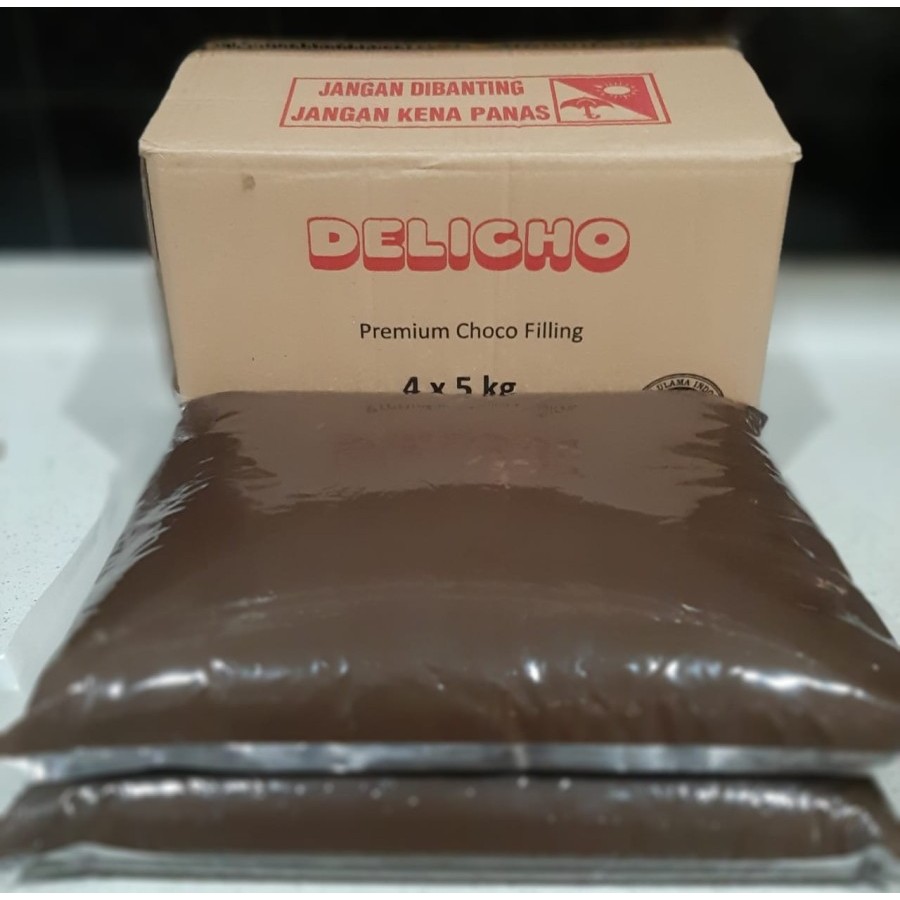 

Coklat Pasta Premium Delicho Isian Selai Coklat ORI Isi 4 x 5 kg