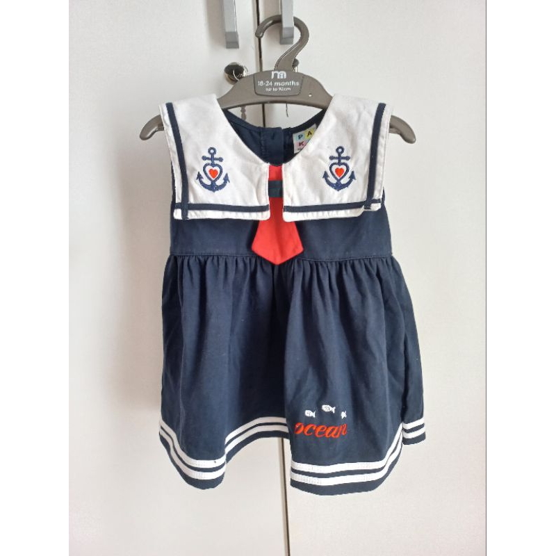 Dress Bayi Pelaut Navy