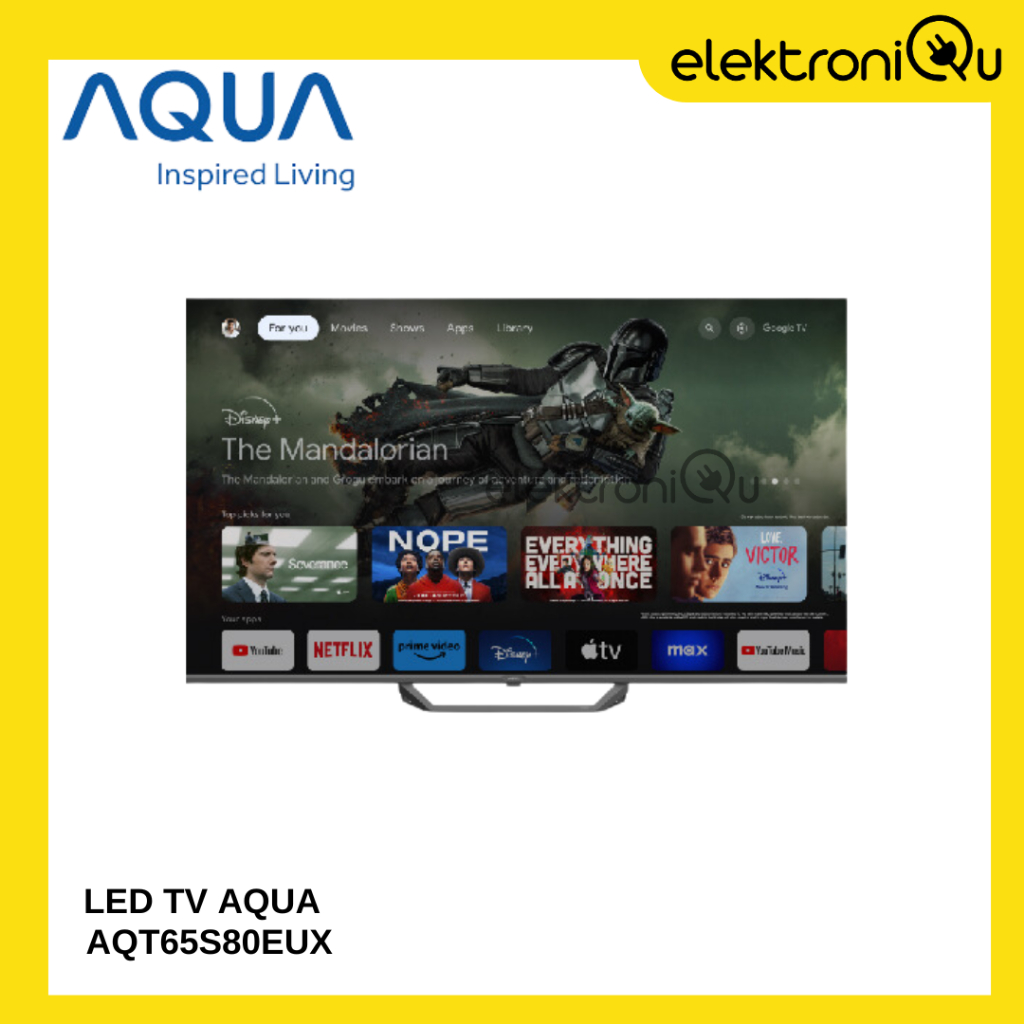 LED TV AQUA 65 INCH AQT65S80EUX (4K UHD QLED-Google TV)
