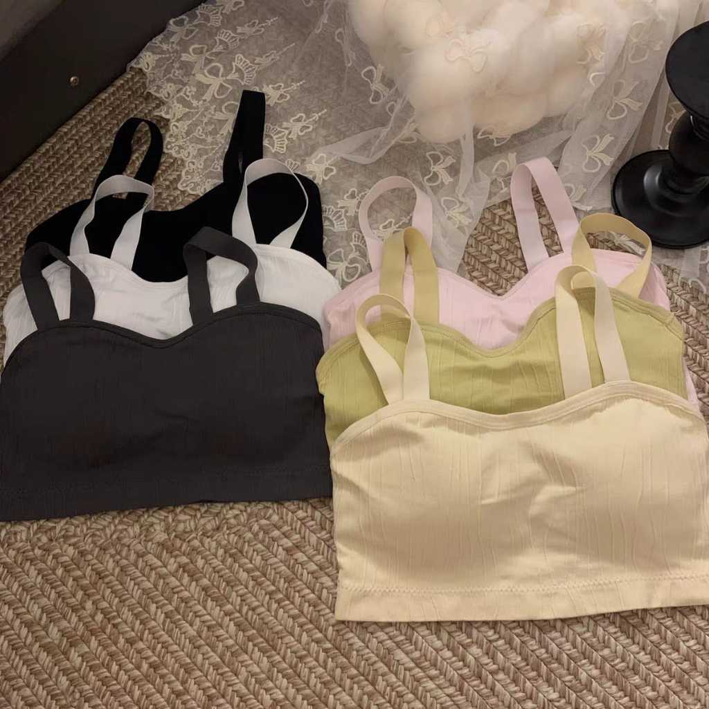 FS BRA Kemben Model Korean style Fashion Wanita Tanpa Kawat Bahan Tali Trip Tebal Halus BRA83