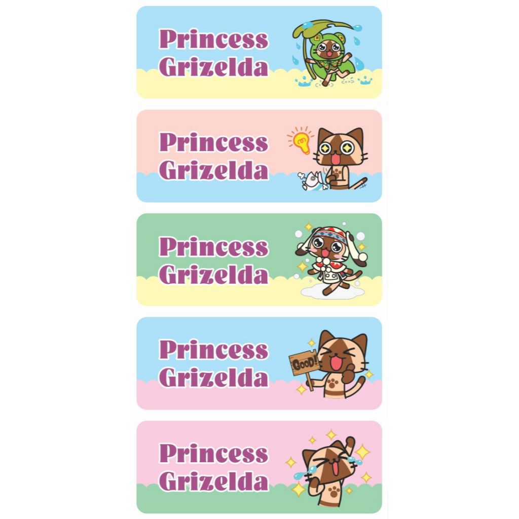 

Stiker Label nama waterproof cat 2 uk 4.5 x 1.7 cm (60 pcs)