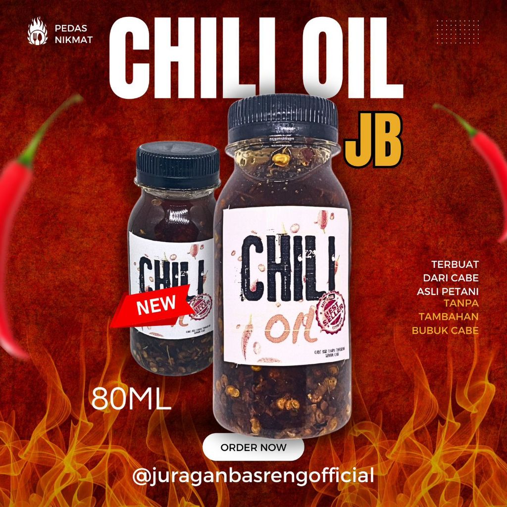 

Sambal Minyak Chili Oil Pedas Gurih Premium JB 80 ml