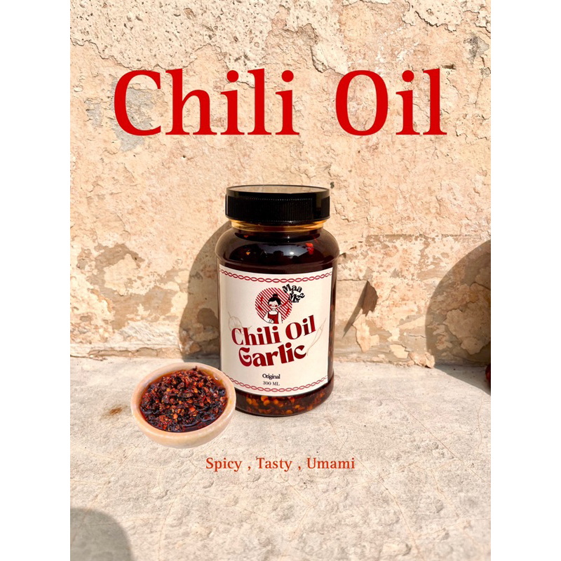 

Chili Oil Garlic 300 ML | Chili oil Dimsum Wonton | Minyak cabe Made by Mee & Maa treats