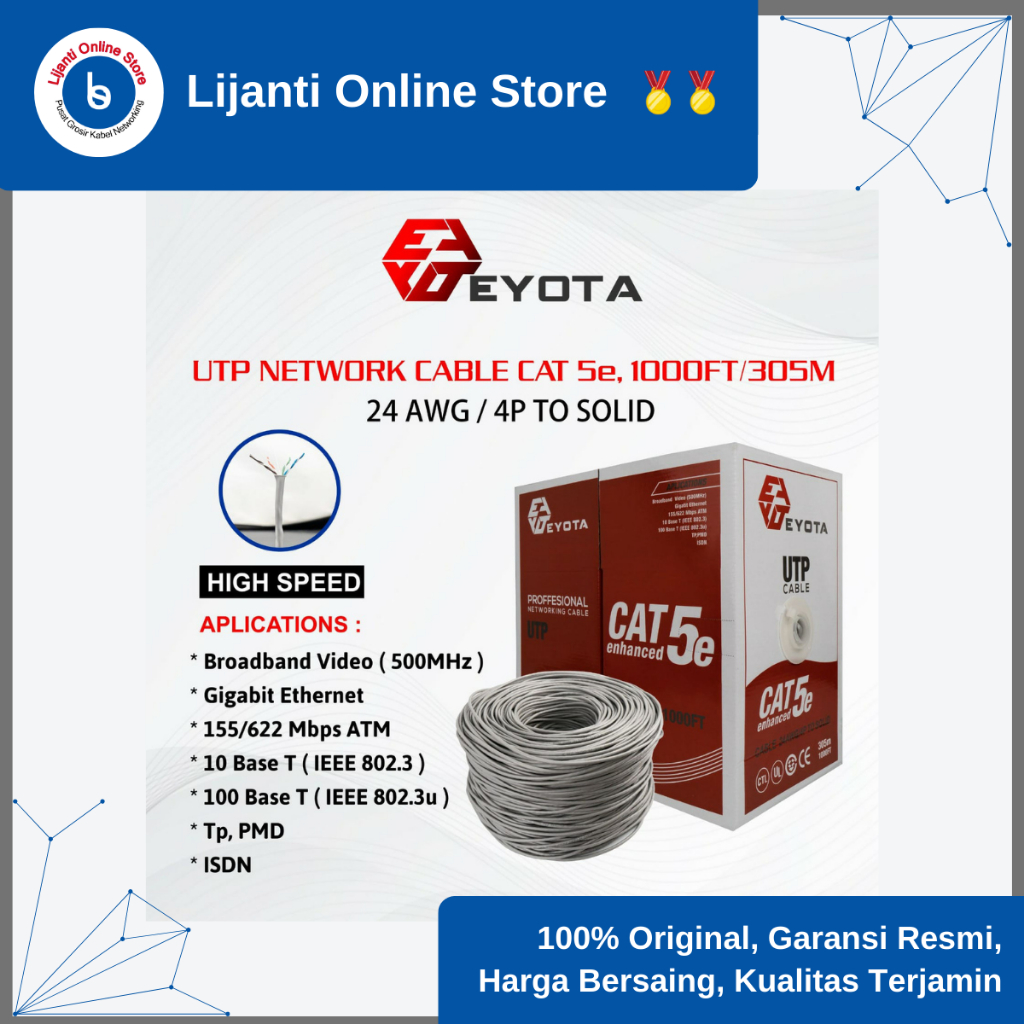 Eyota Kabel Lan /UTP Cat 5e 305 M-Kabel Lan/UTP Cat 5e Eyota 305 Meter