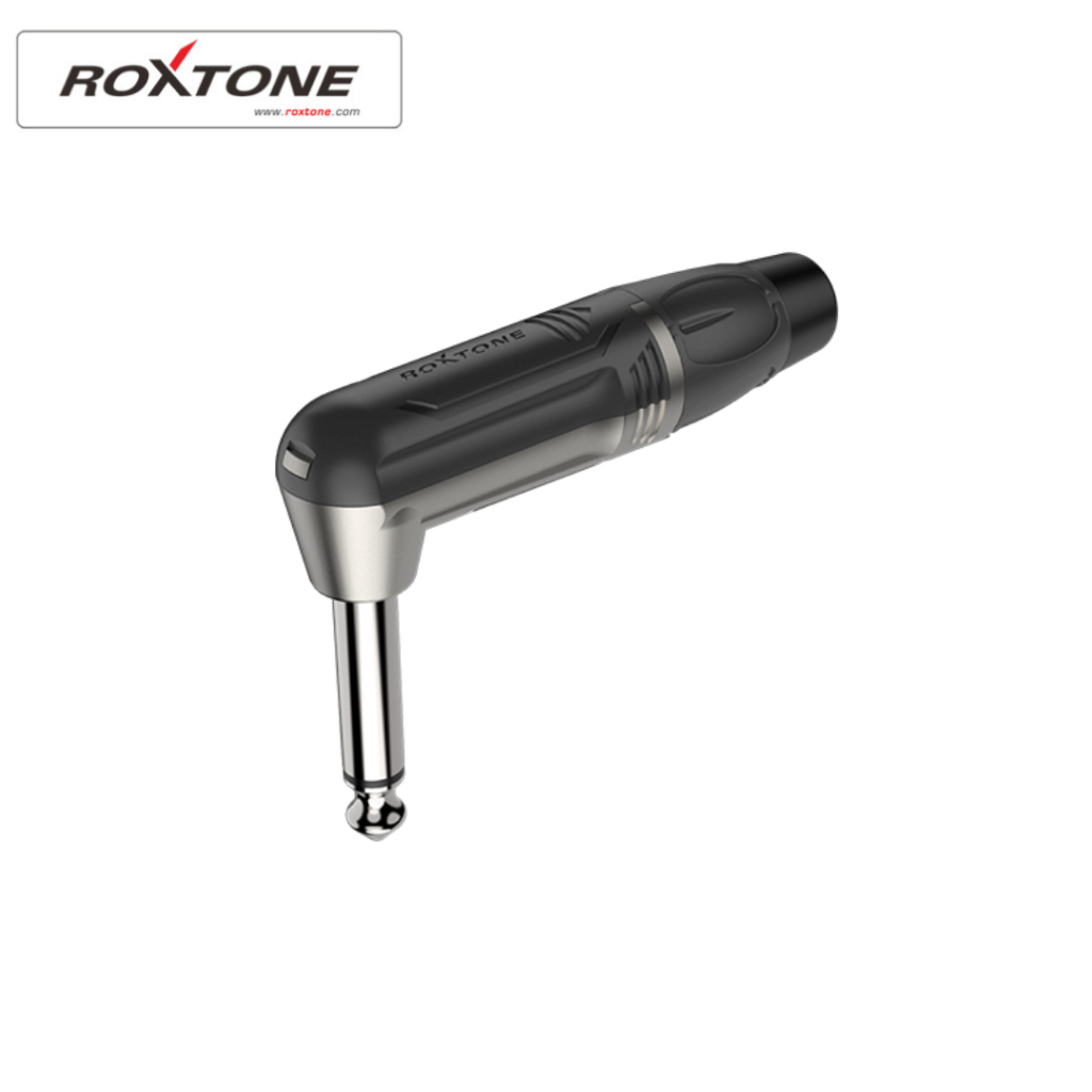 Jack Akai L Mono Roxtone / Jack Akai L 6,3 MM Mono Hitam Silver Matrix RJ2RP-NN Original Roxtone