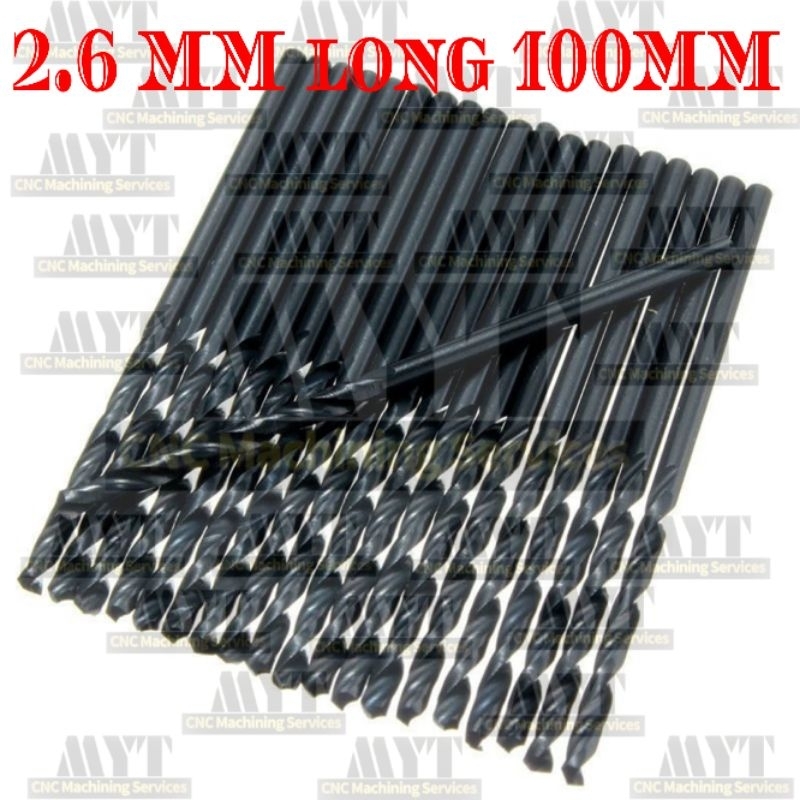 drill mata bor 2.6mm long 100mm hss mata bor besi long 2.6 × 100 mm japan bekas mulus utuh