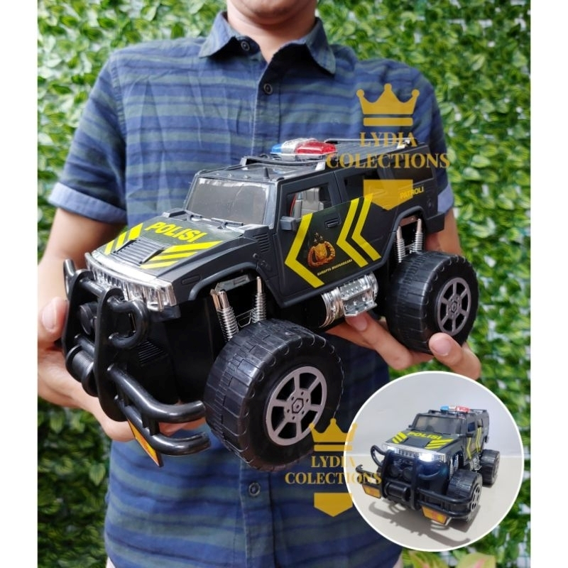 Mainan Jeep Mobil Polisi Sirine Police Car Jumbo - HKR 110
