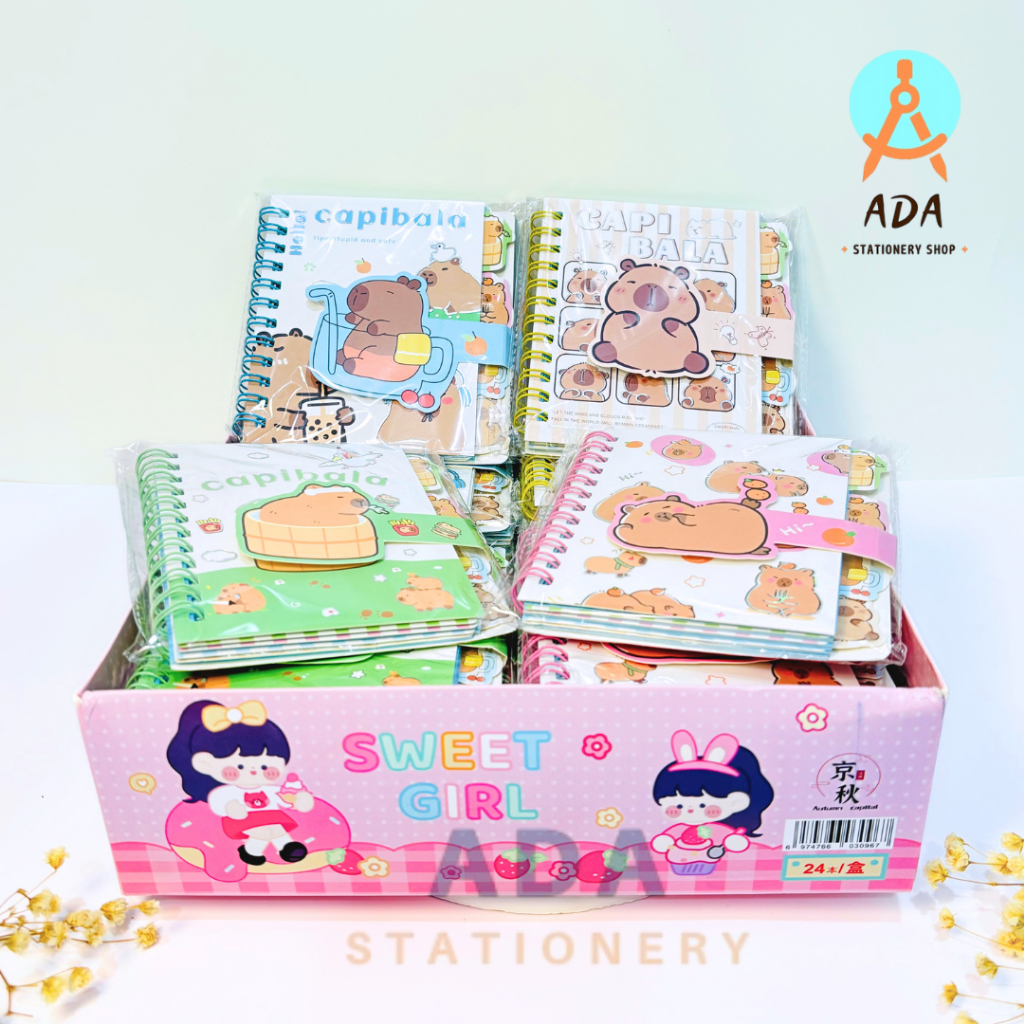 

( A7 ) NOTEBOOK SPIRAL CAPYBARA / XQ-6411 / CAPYBARA/ CAPIBARA/ NOTEBOOK MINI/ VIRAL/BUKU TULIS CAPYBARA/MEMO